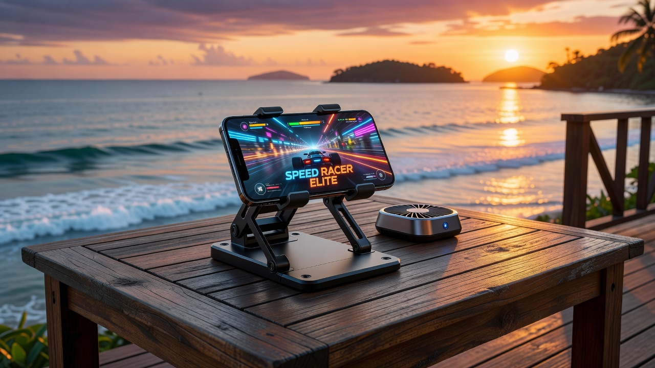 Sunset gaming setup